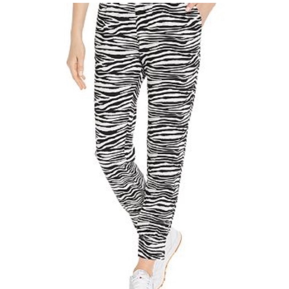 Aqua Zebra Black and White Pants Size M